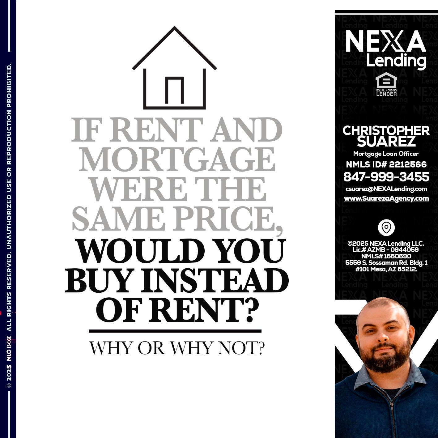 IF RENT - Christopher Suarez -Mortgage Loan Officer Coach