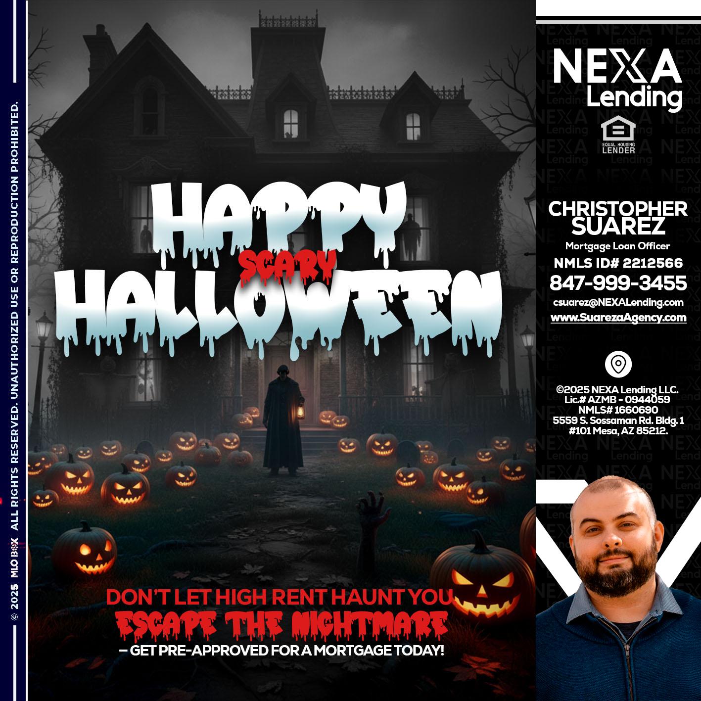 HAPPY HALLOWEEN - Christopher Suarez -Mortgage Loan Officer Coach