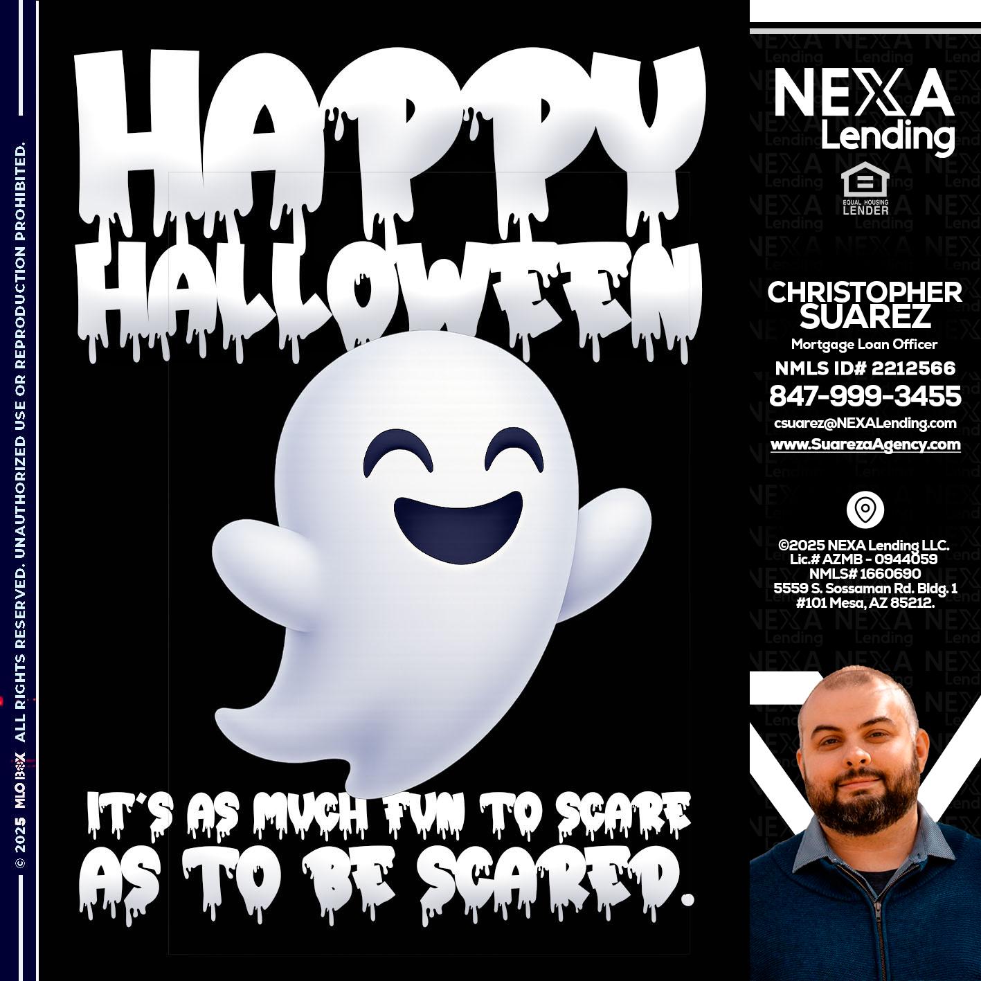HAPPY HALLOWEEN - Christopher Suarez -Mortgage Loan Officer Coach