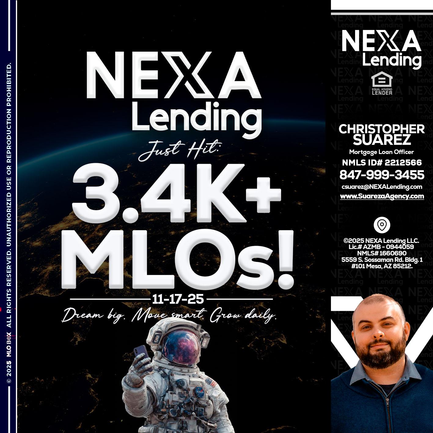 3.4K MLOs - Christopher Suarez -Mortgage Loan Officer Coach