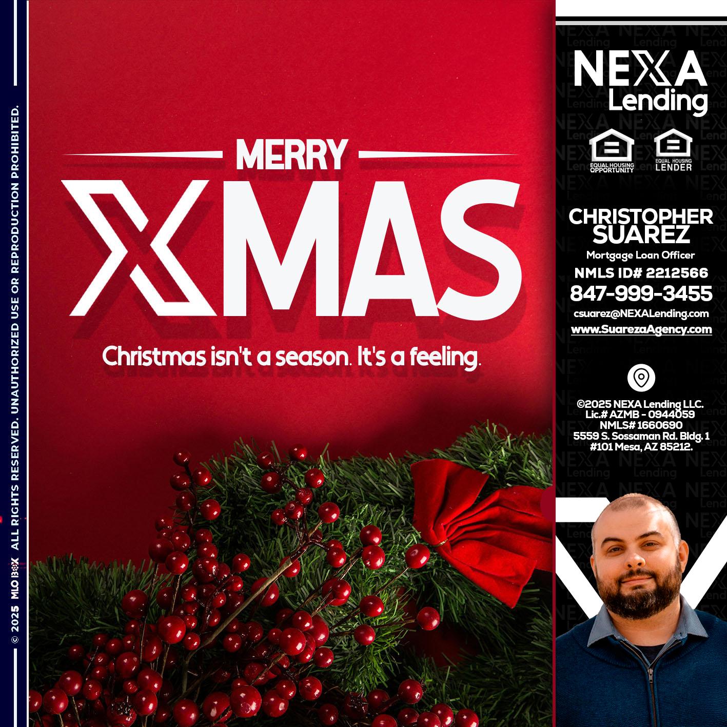merry xmas - Christopher Suarez -Mortgage Loan Officer Coach
