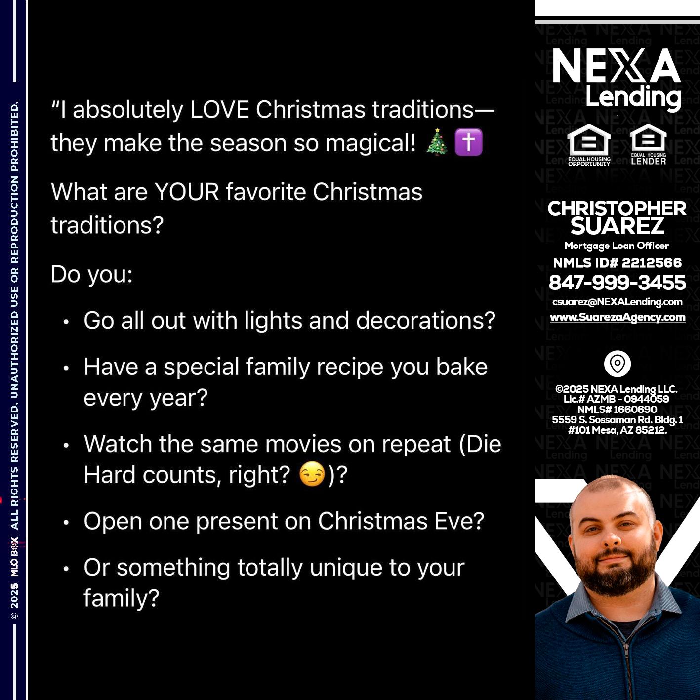 I love christmas - Christopher Suarez -Mortgage Loan Officer Coach