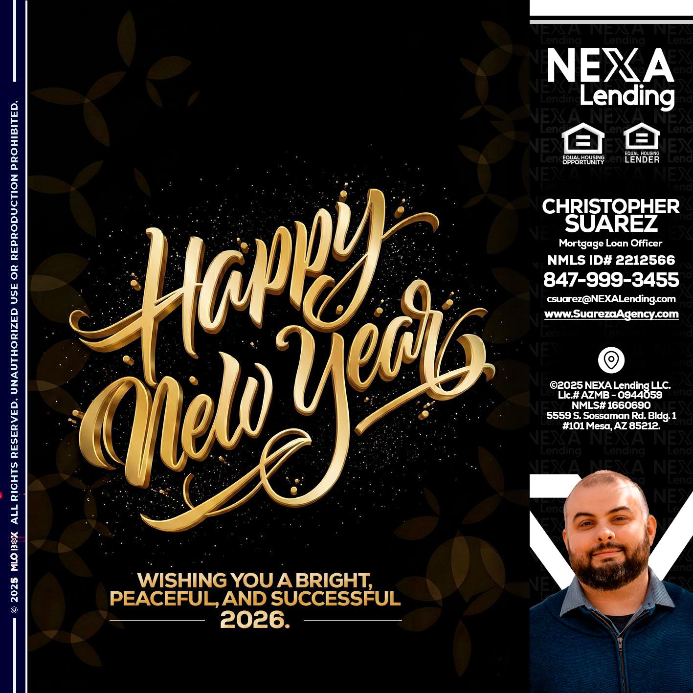 HAPPY NEW YEAR - Christopher Suarez -Mortgage Loan Officer Coach