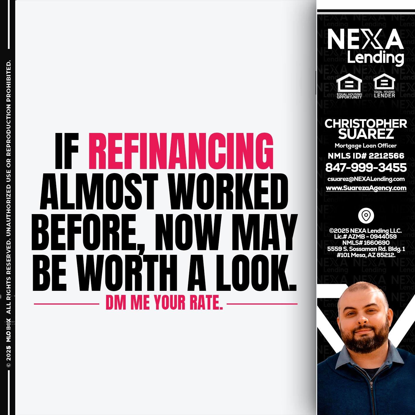 if refinancing - Christopher Suarez -Mortgage Loan Officer Coach