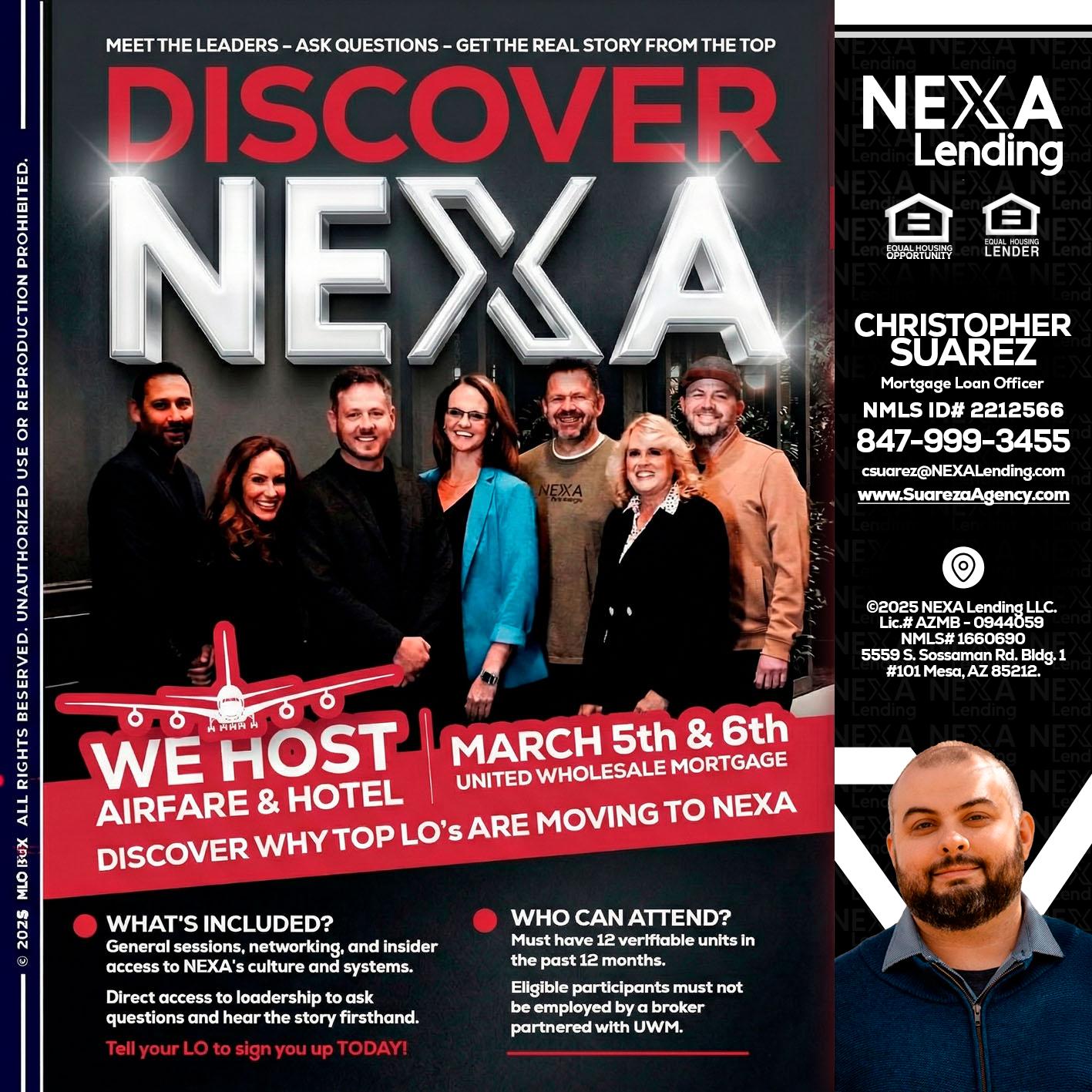 DISCOVER NEXA - Christopher Suarez -Mortgage Loan Officer Coach