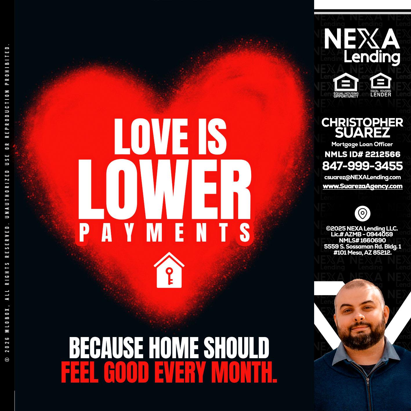 LOVE IS LOWER - Christopher Suarez -Mortgage Loan Officer Coach
