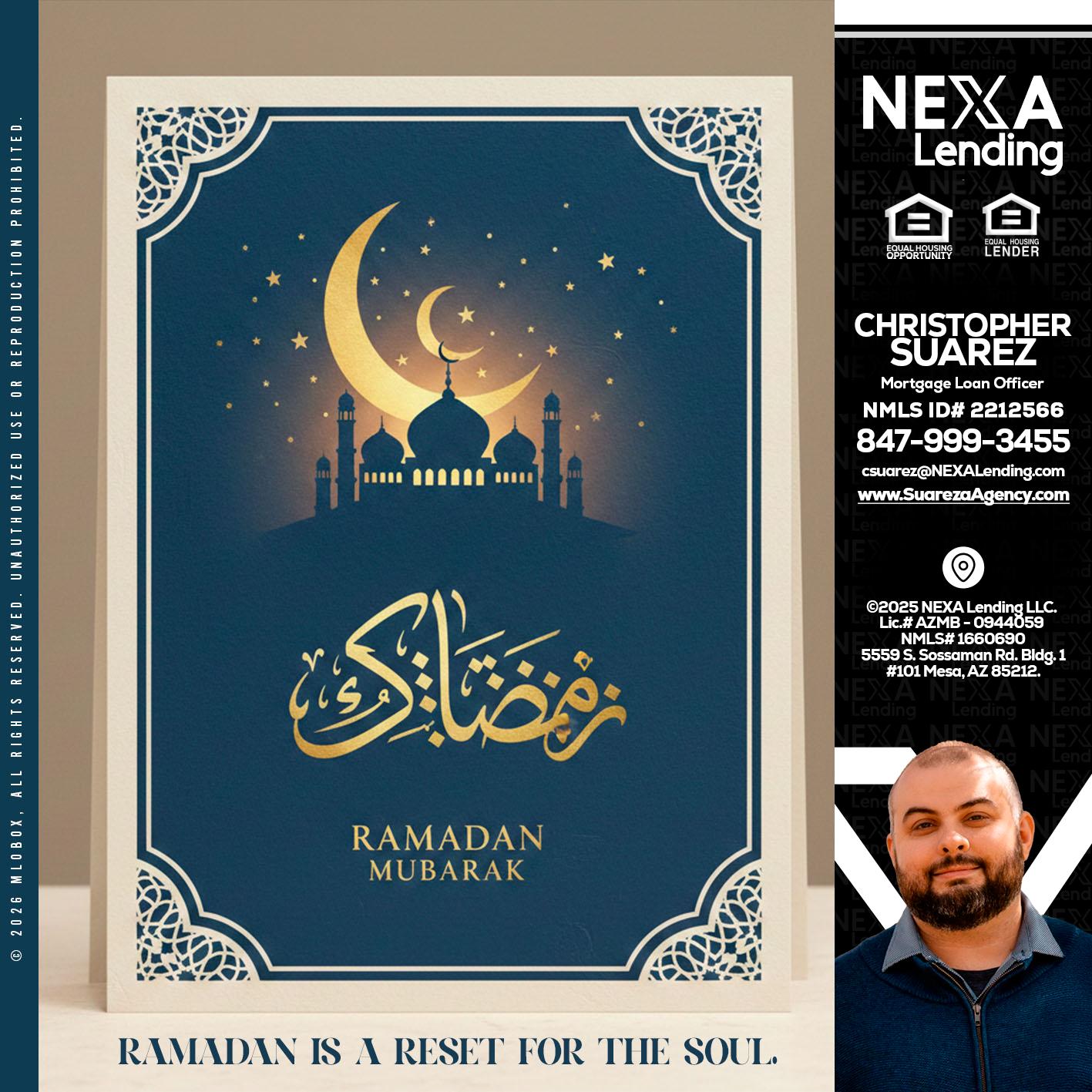HAPPY RAMADAN - Christopher Suarez -Mortgage Loan Officer Coach