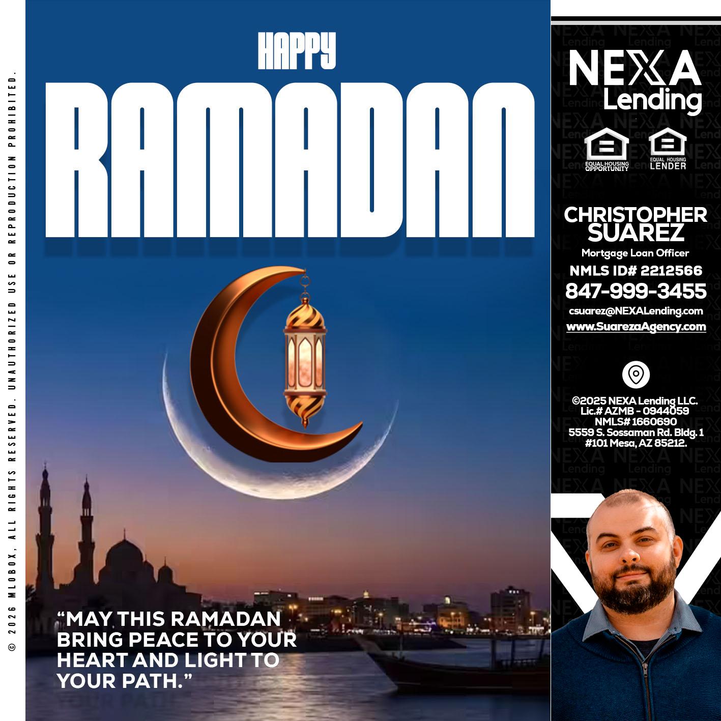 RAMADAN - Christopher Suarez -Mortgage Loan Officer Coach