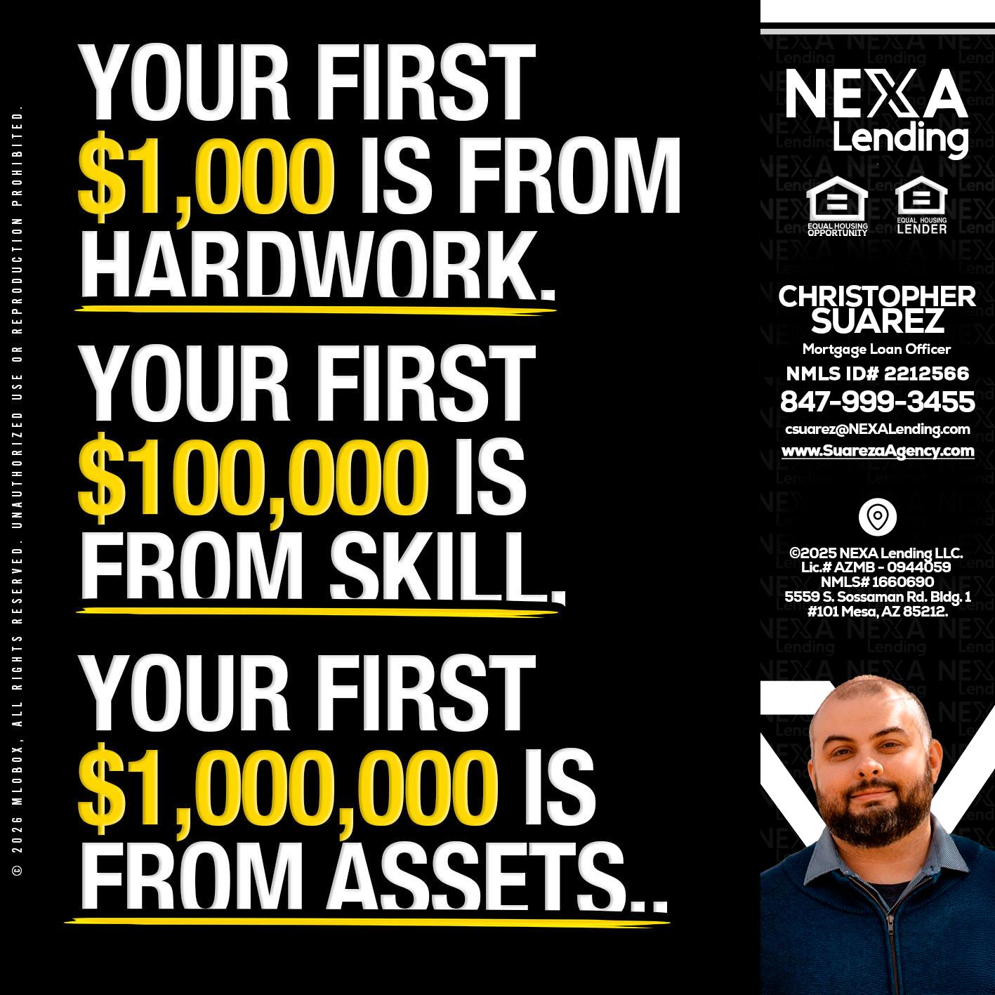 YOUR FIRST $1000 - Christopher Suarez -Mortgage Loan Officer Coach