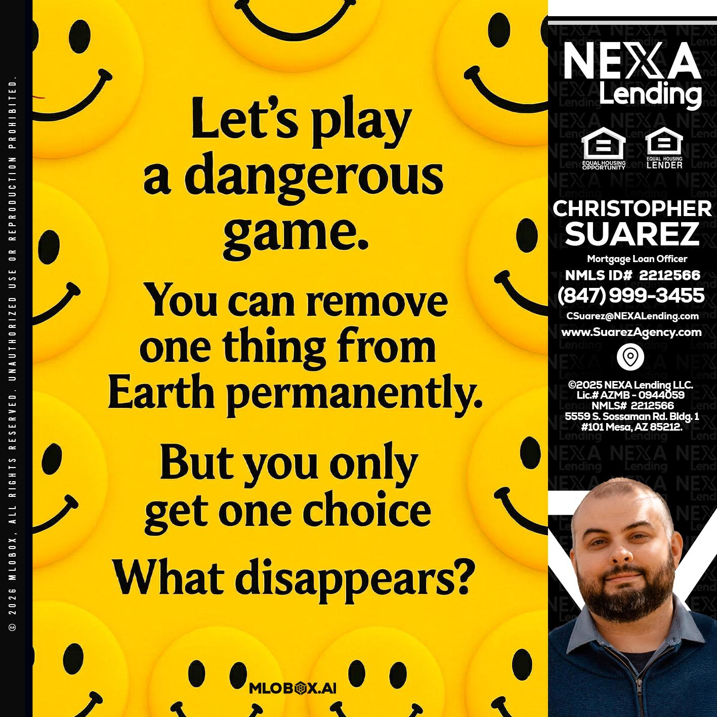 LETS PLAY - Christopher Suarez -Mortgage Loan Officer Coach