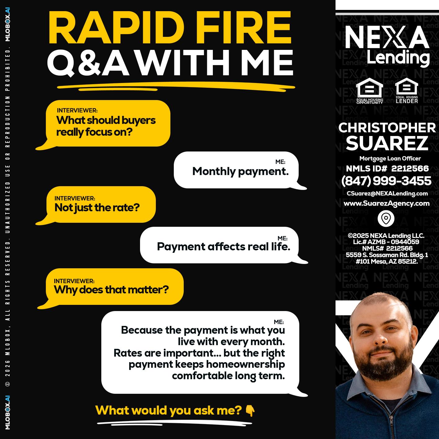 RAPID FIRE Q&A - Christopher Suarez -Mortgage Loan Officer Coach