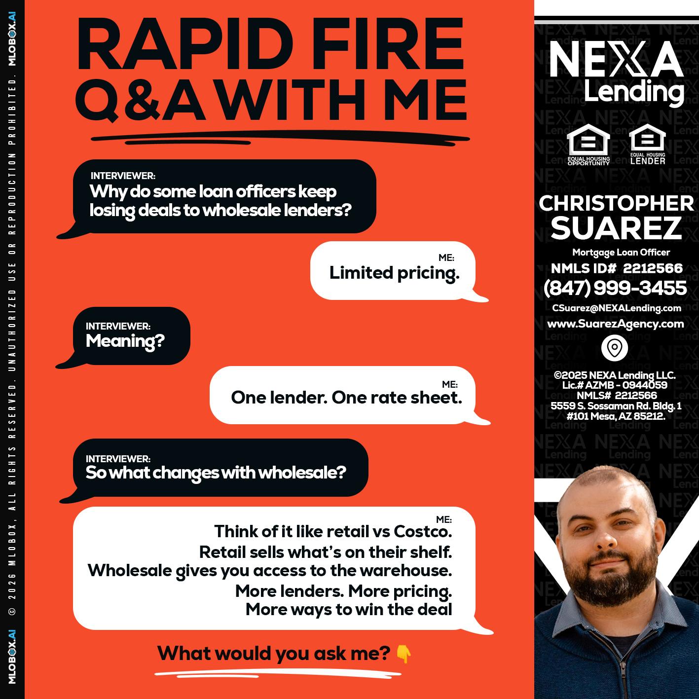 Q&A - Christopher Suarez -Mortgage Loan Officer Coach