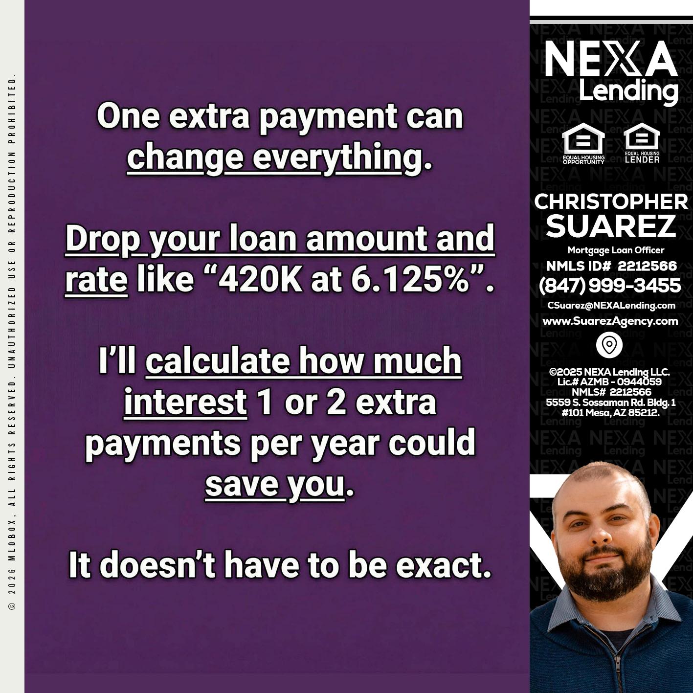 ONE EXTRA - Christopher Suarez -Mortgage Loan Officer Coach