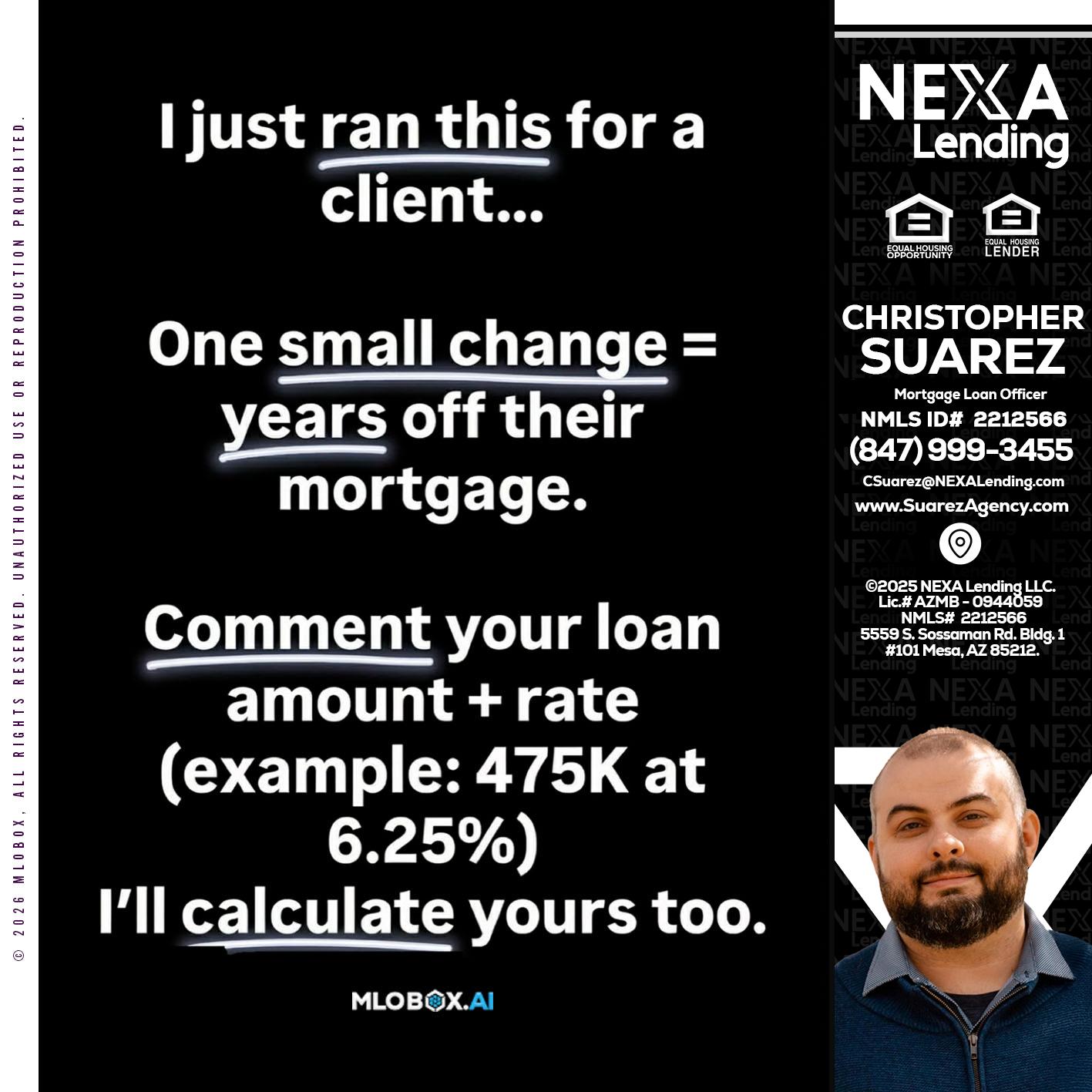 I JUST RAN - Christopher Suarez -Mortgage Loan Officer Coach