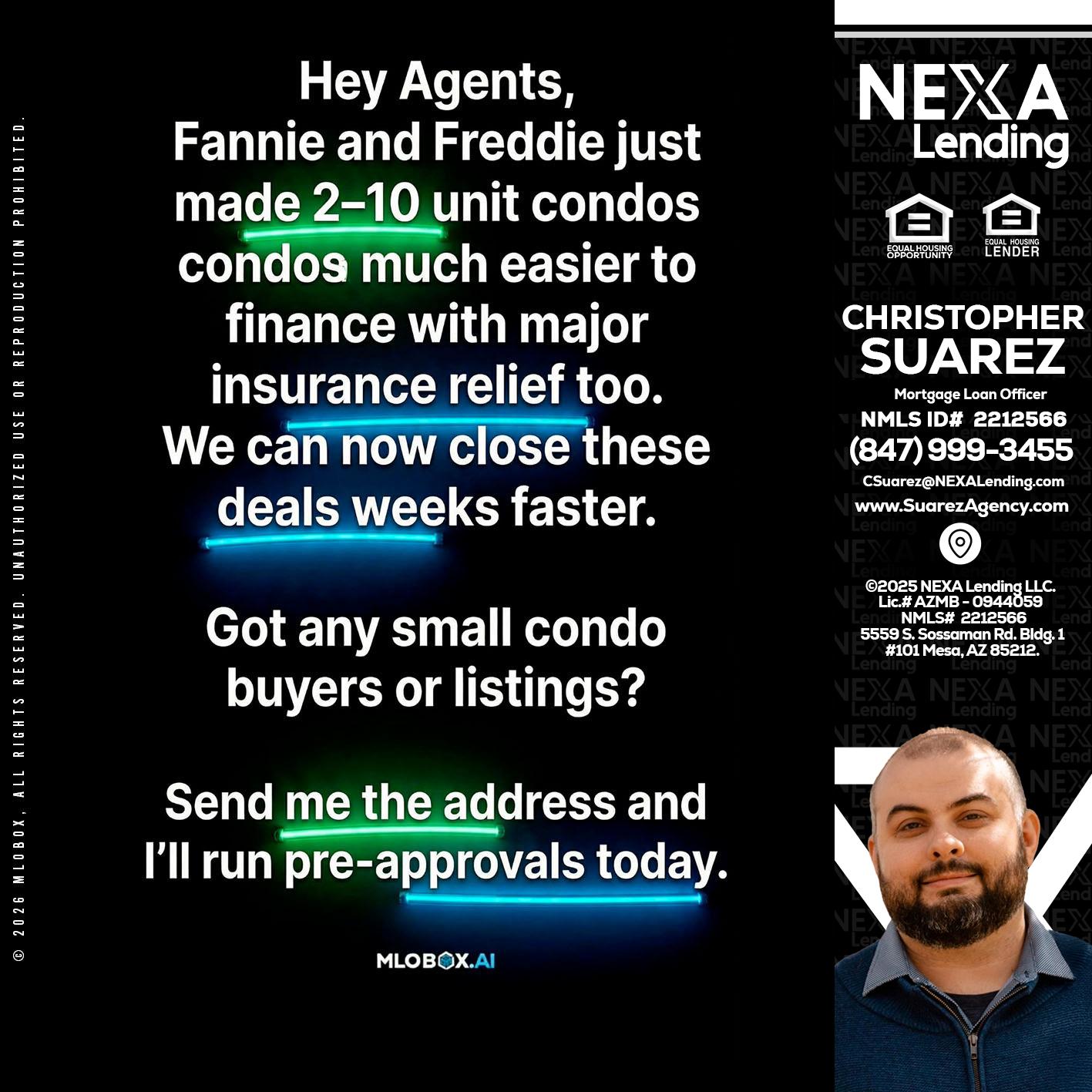 HEY AGENTS - Christopher Suarez -Mortgage Loan Officer Coach