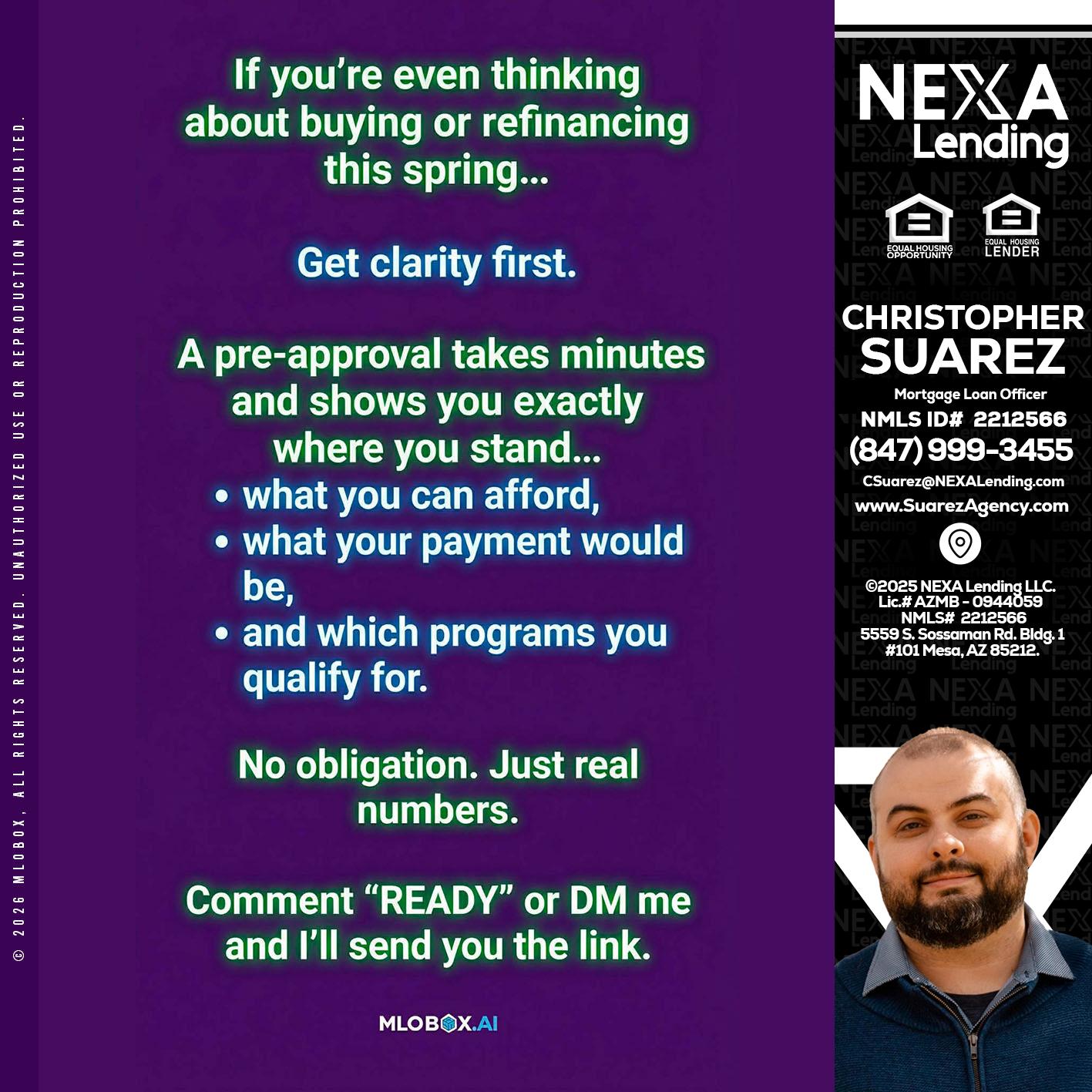 IF YOU THINKING - Christopher Suarez -Mortgage Loan Officer Coach