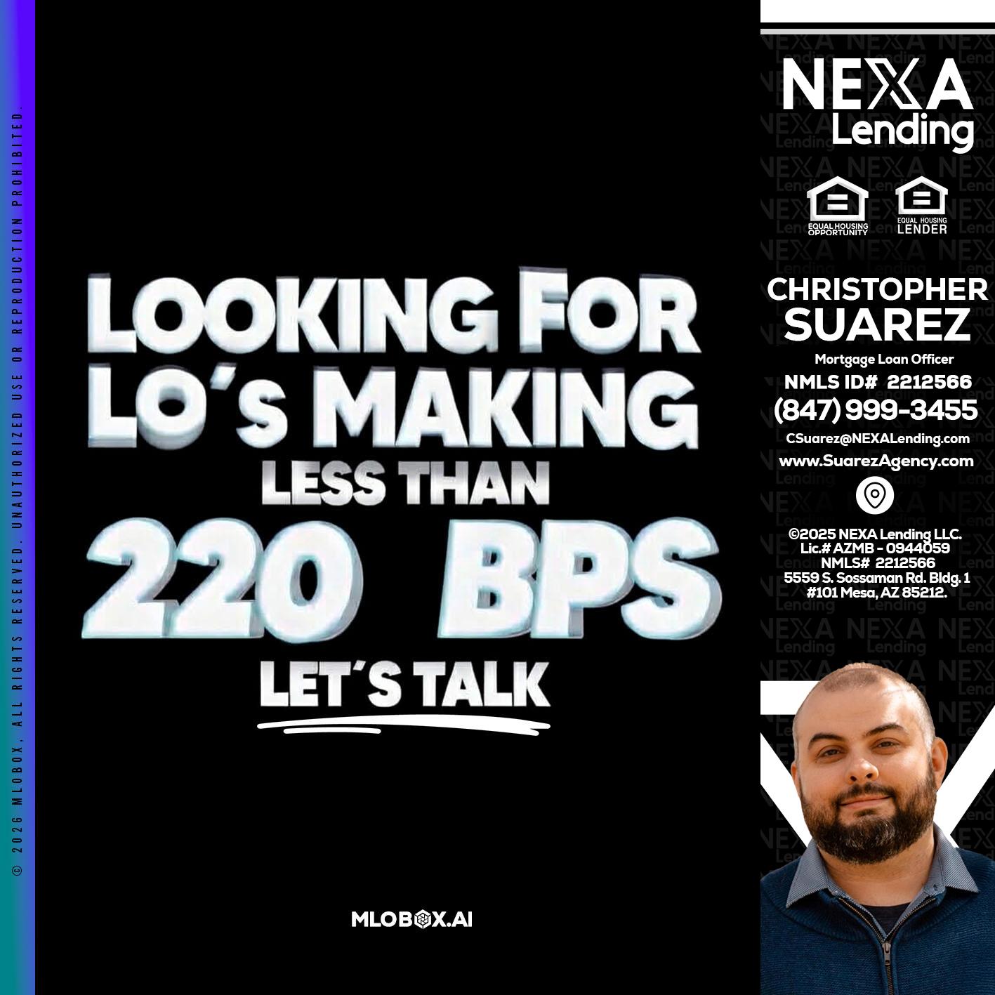 LOOKING FOR - Christopher Suarez -Mortgage Loan Officer Coach