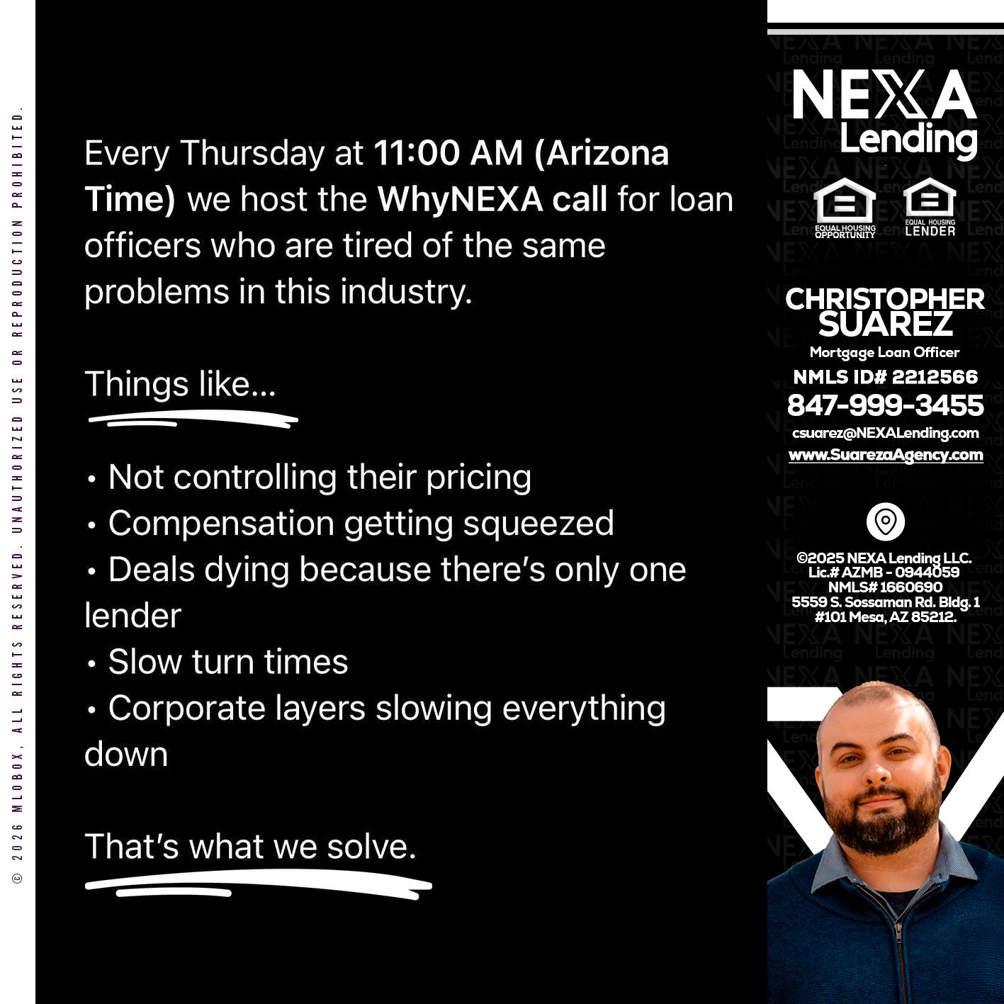 WHY NEXA - Christopher Suarez -Mortgage Loan Officer Coach