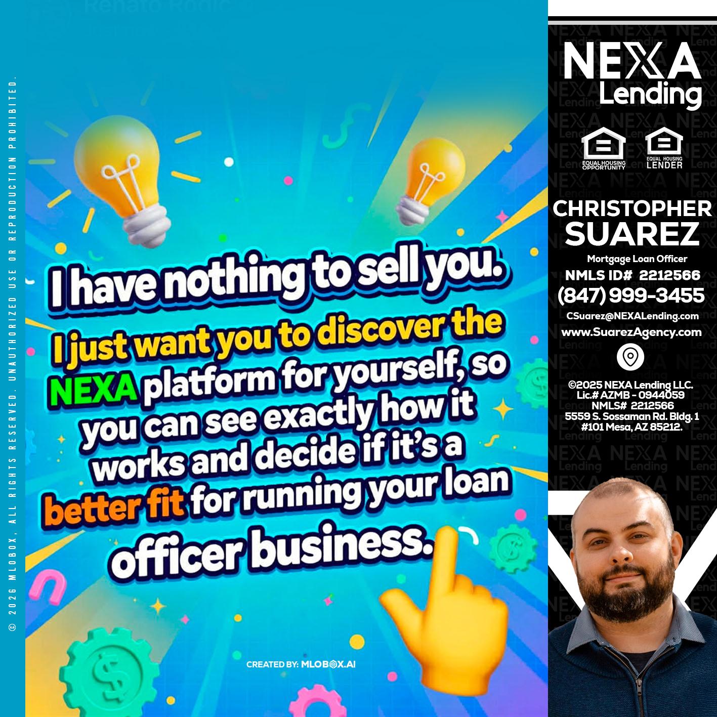 I HAVE NOTHING - Christopher Suarez -Mortgage Loan Officer Coach