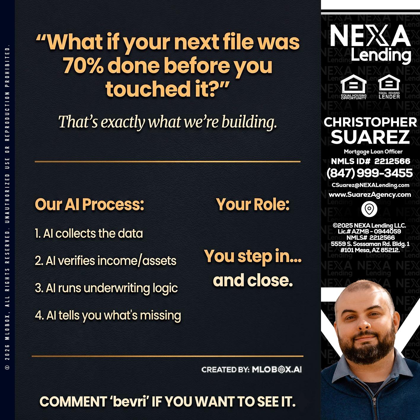 WHAT IF YOUR - Christopher Suarez -Mortgage Loan Officer Coach