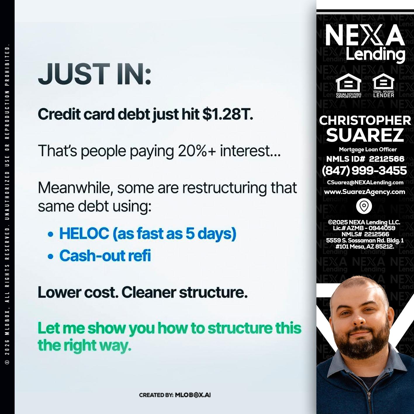 JUST IN - Christopher Suarez -Mortgage Loan Officer Coach