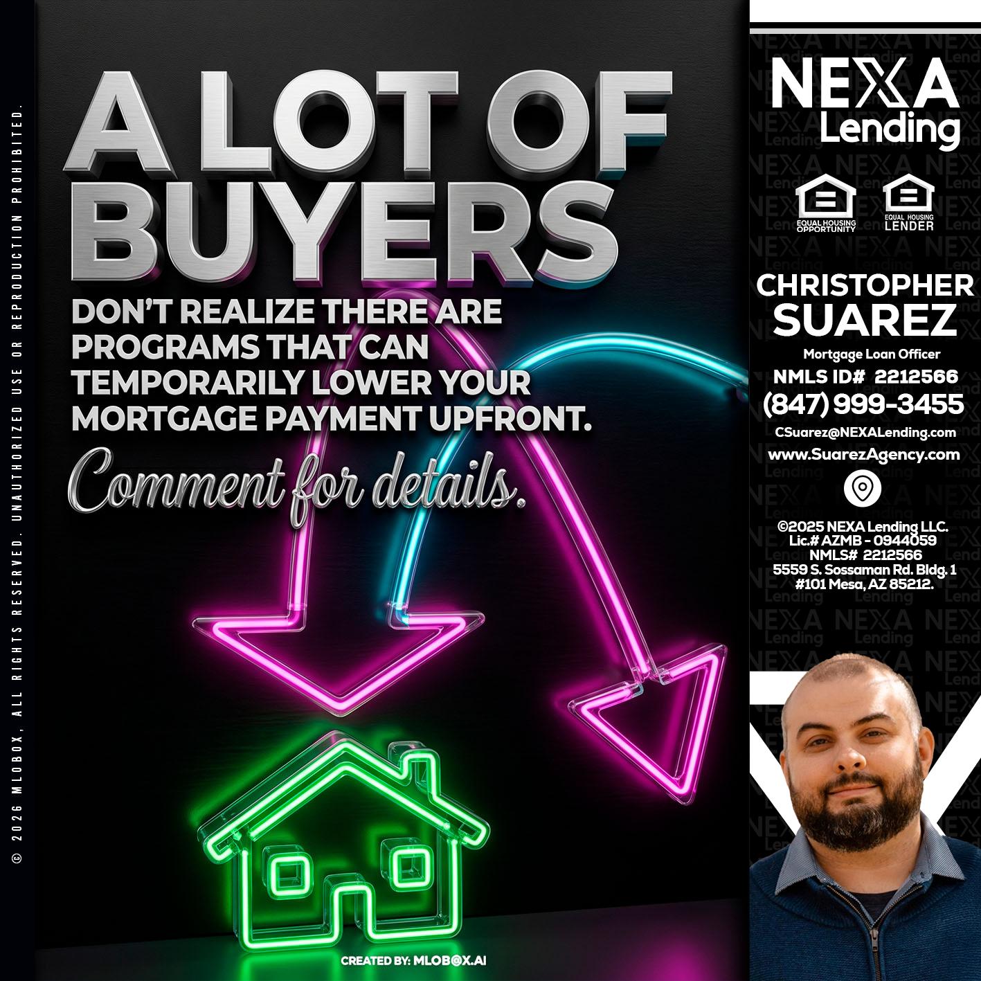 A LOT OF BUYERS - Christopher Suarez -Mortgage Loan Officer Coach