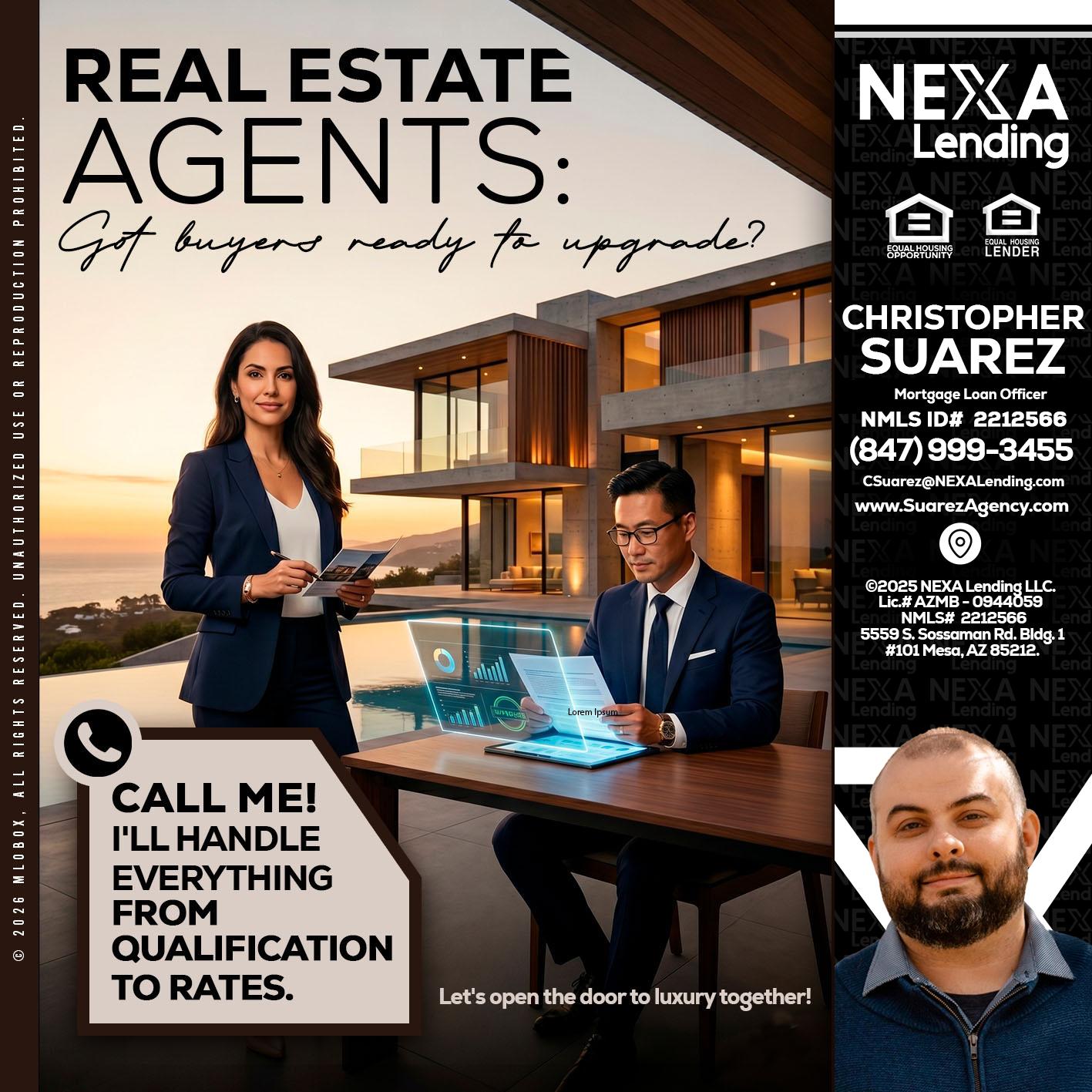 REAL ESTATE AGENTS - Christopher Suarez -Mortgage Loan Officer Coach