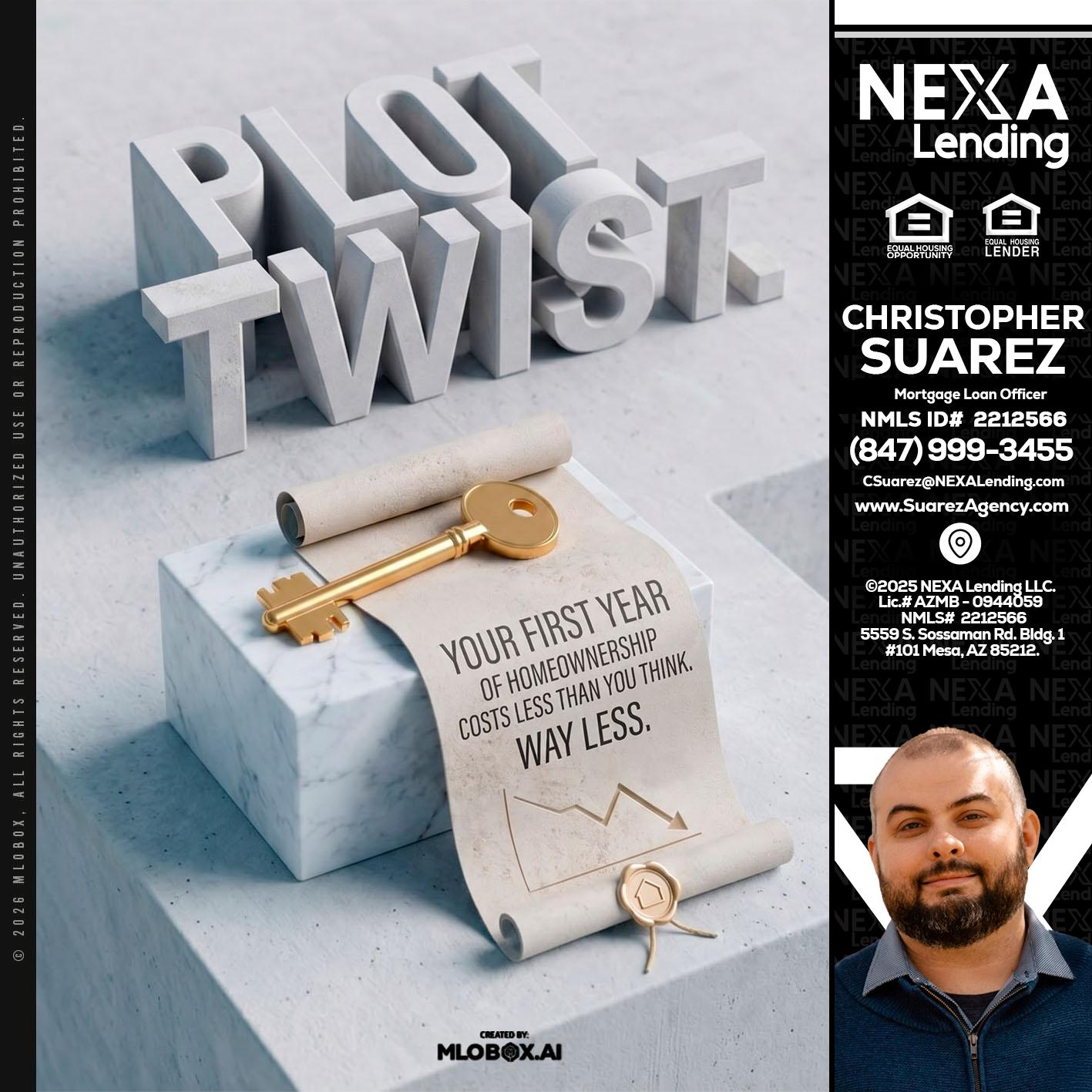 PLOT TWIST - Christopher Suarez -Mortgage Loan Officer Coach