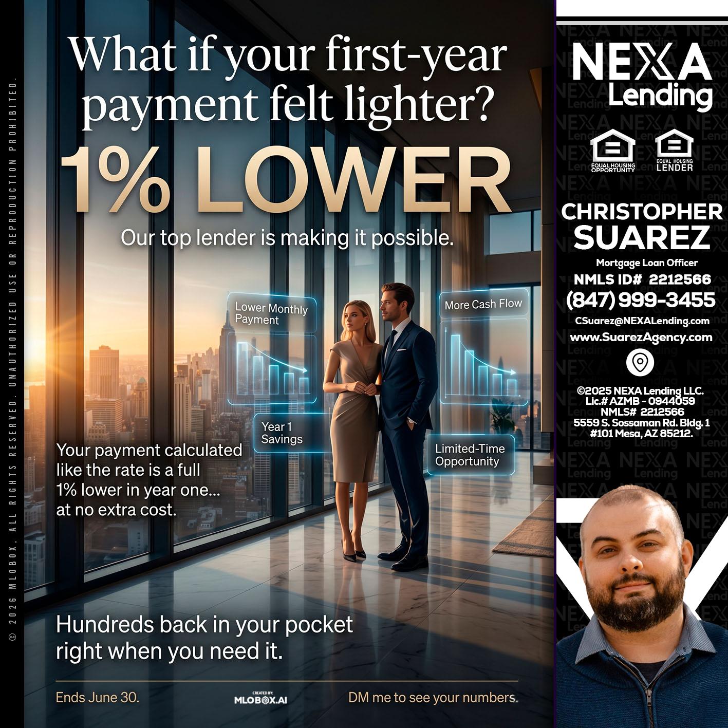 1% LOWER - Christopher Suarez -Mortgage Loan Officer Coach