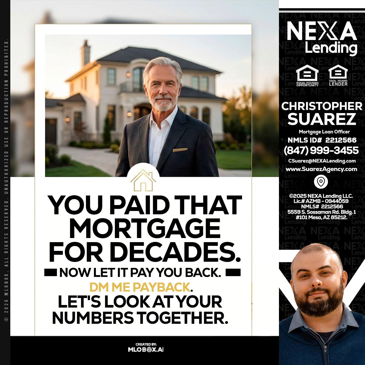 YOU PAID THAT MORTGAGE - Christopher Suarez -Mortgage Loan Officer Coach