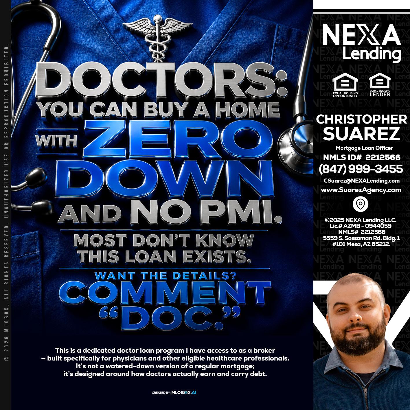 DOCTORS YOU CAN BUY - Christopher Suarez -Mortgage Loan Officer Coach