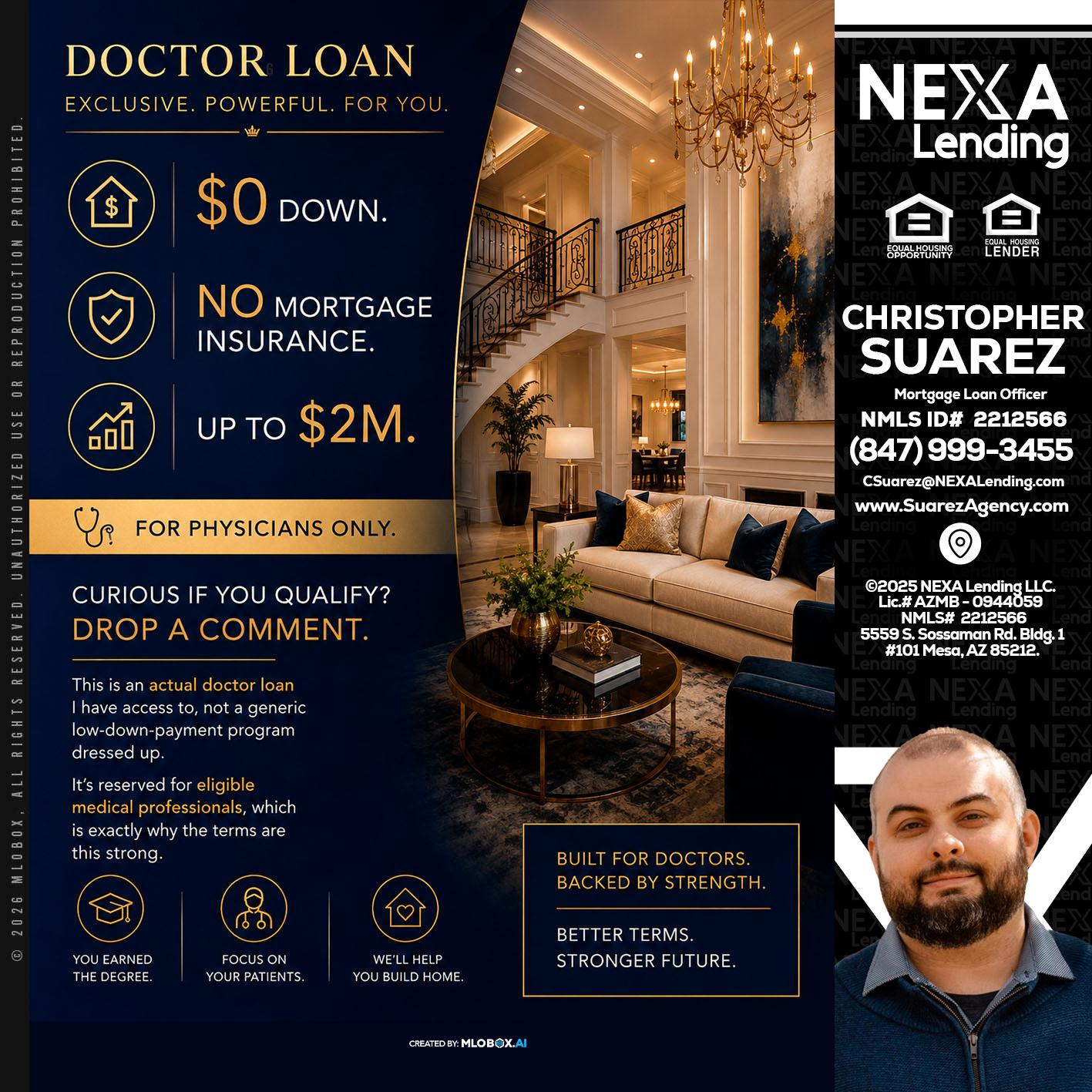 DOCTOR LOANS - Christopher Suarez -Mortgage Loan Officer Coach