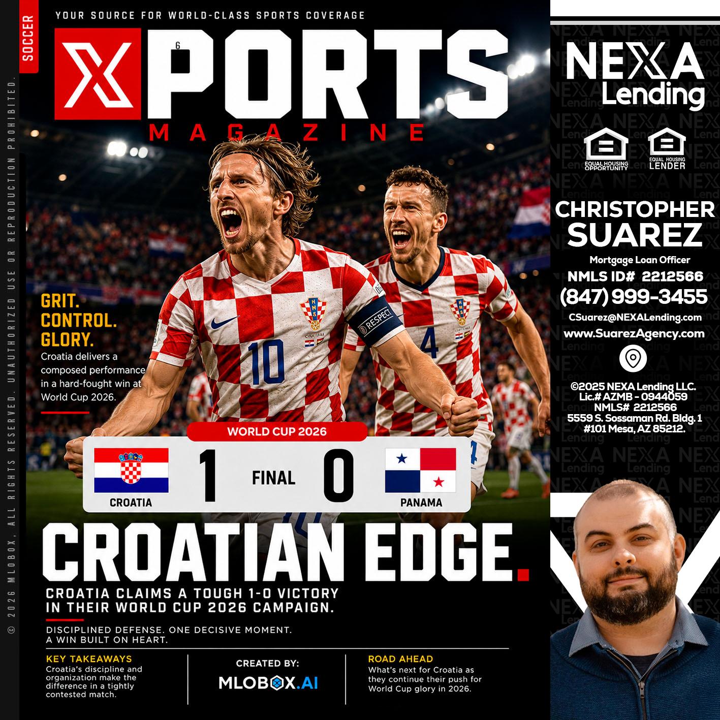 CROATIA 1-0 PANAMA - Christopher Suarez -Mortgage Loan Officer Coach