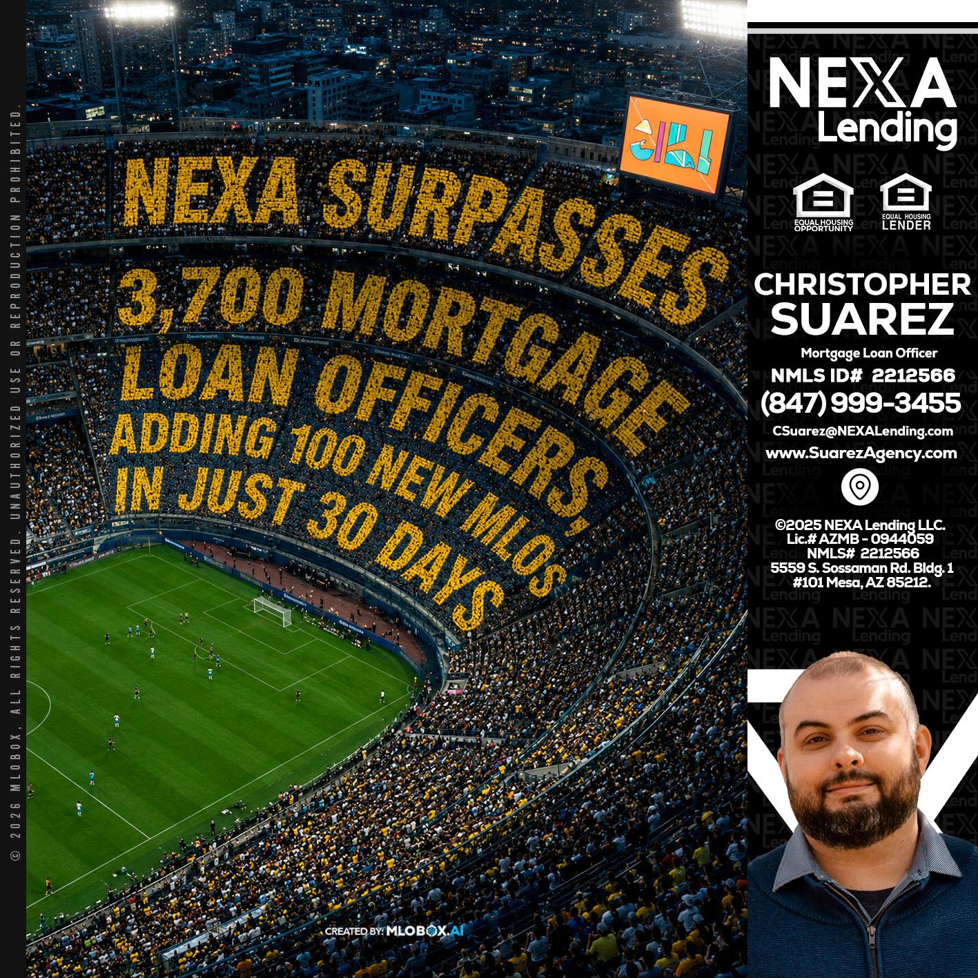 NEXA SURPASSES - Christopher Suarez -Mortgage Loan Officer Coach