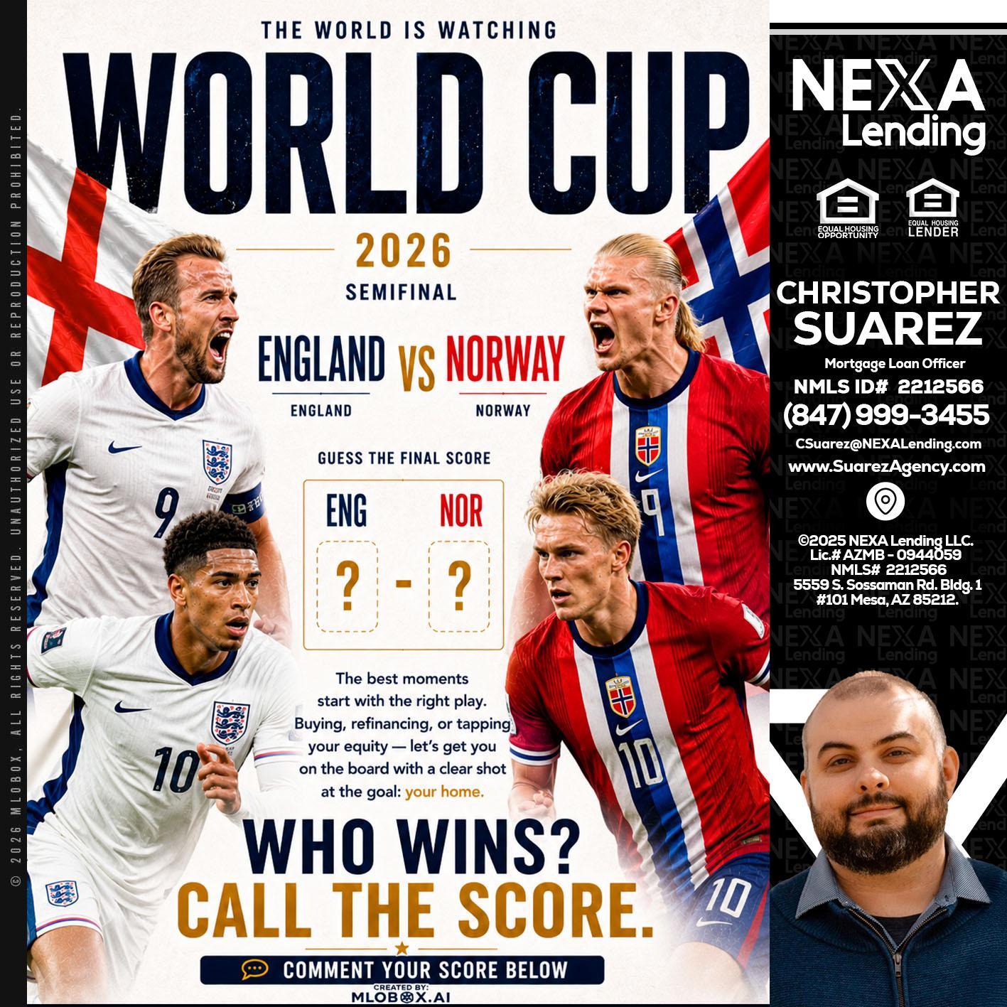 WORLD CUP 2026 - Christopher Suarez -Mortgage Loan Officer Coach