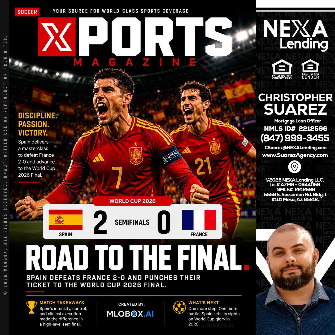 XPORTS WORLD CUP 2026 - Christopher Suarez -Mortgage Loan Officer Coach