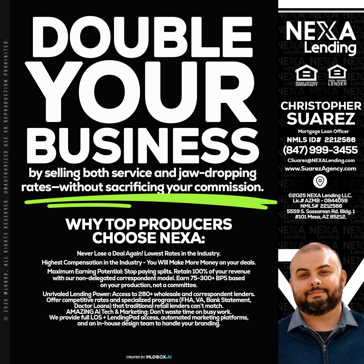 DOUBLE YOUR BUSINESS - Christopher Suarez -Mortgage Loan Officer Coach