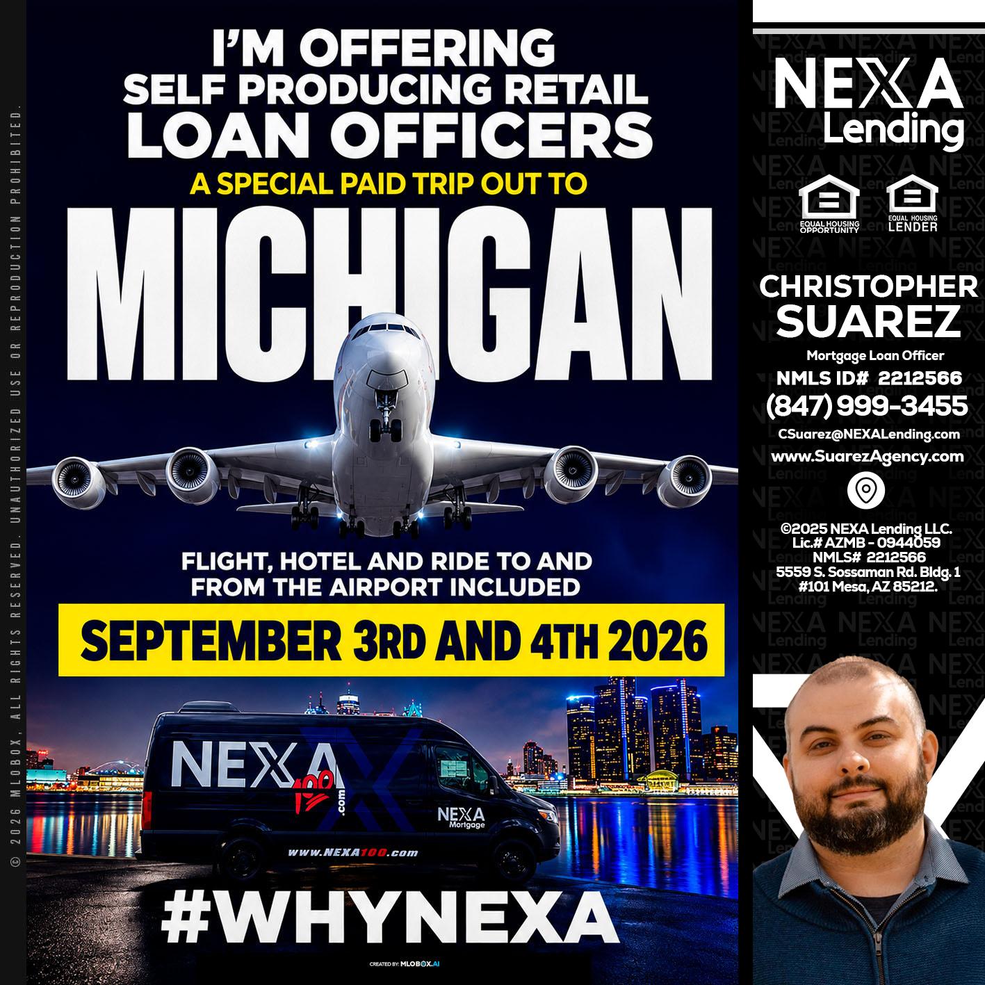 MICHIGAN - Christopher Suarez -Mortgage Loan Officer Coach