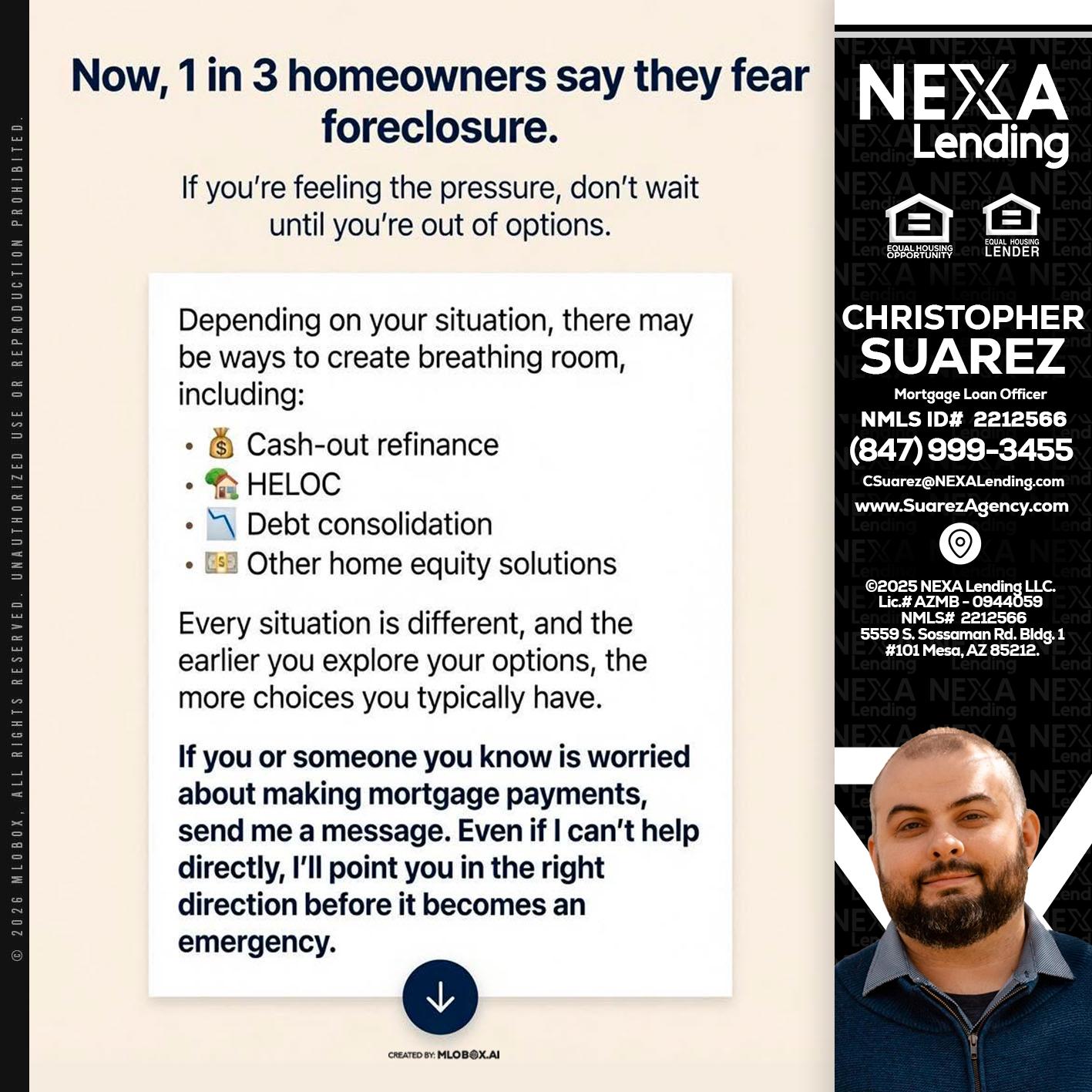 NOW, 1 IN 3 - Christopher Suarez -Mortgage Loan Officer Coach