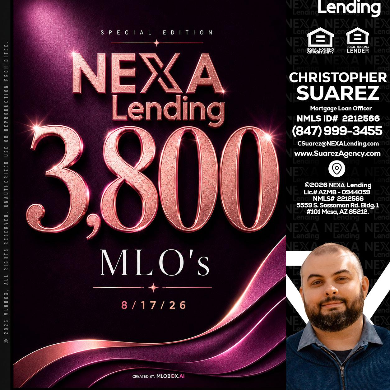 3800 MLOs - Christopher Suarez -Mortgage Loan Officer Coach