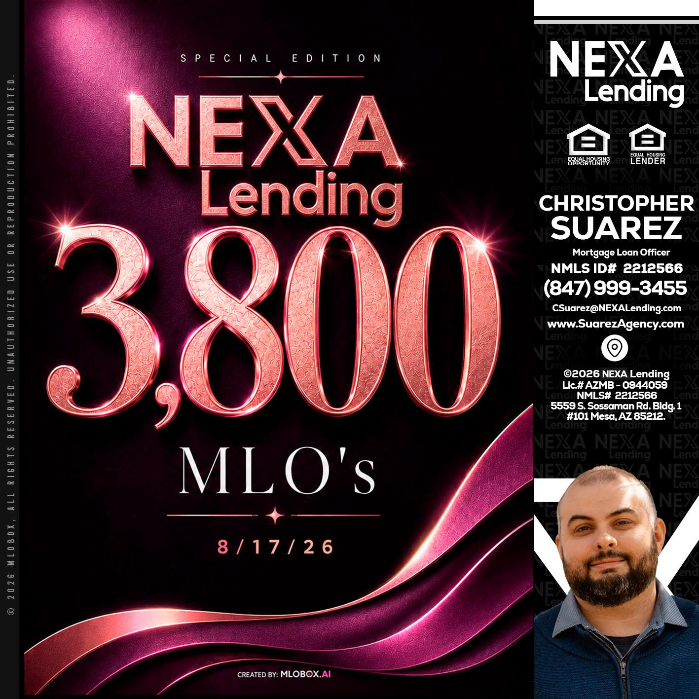 3800 MLOs - Christopher Suarez -Mortgage Loan Officer Coach