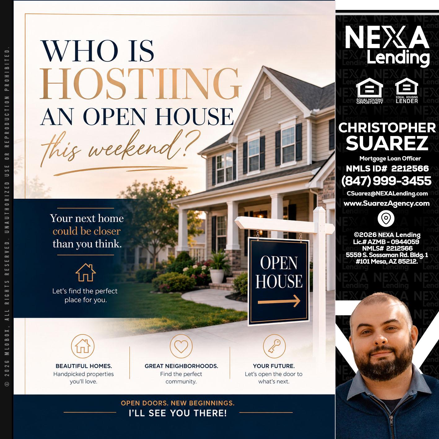 WHOS HOSTING - Christopher Suarez -Mortgage Loan Officer Coach