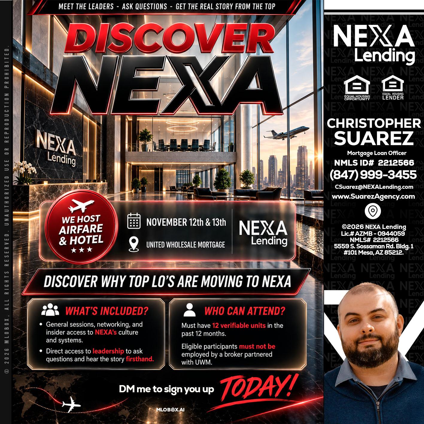 DISCOVER NEXA - Christopher Suarez -Mortgage Loan Officer Coach